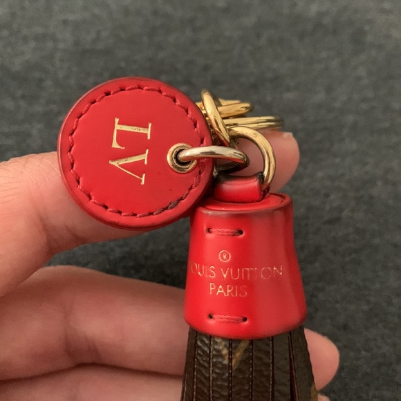 LOUIS VUITTON Monogram Tassel Bag Charm in Red - Picture 7 of 7